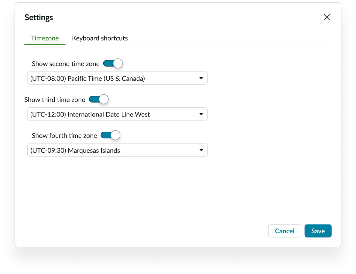 summary row on calendar timeline