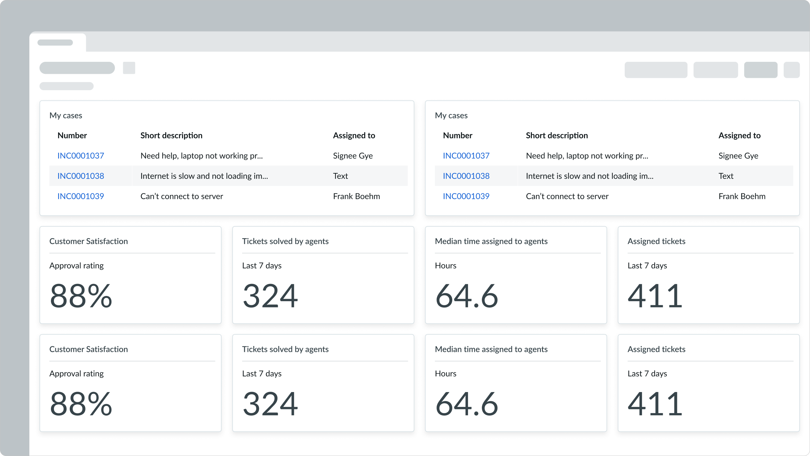 cards next to one another to help compare info