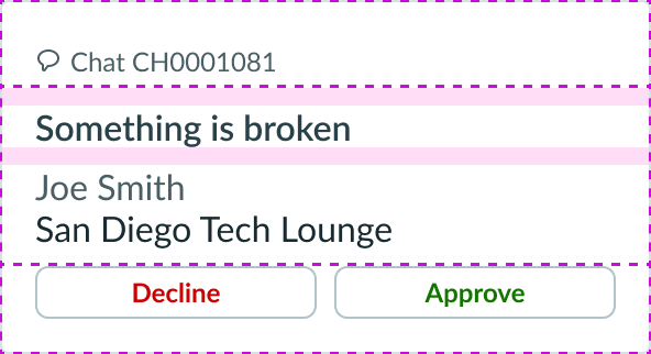 small padding size within a card under the header to separate it from the content slot