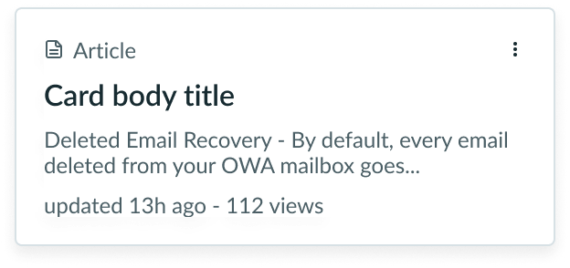 no interaction applied to the card so the user can engage with it