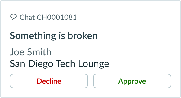 no interaction applied to the card so the user can engage with it