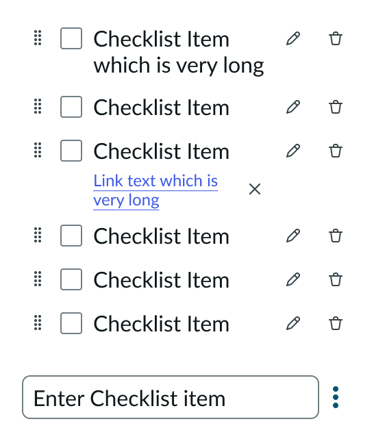 text truncation in checklist label and link text