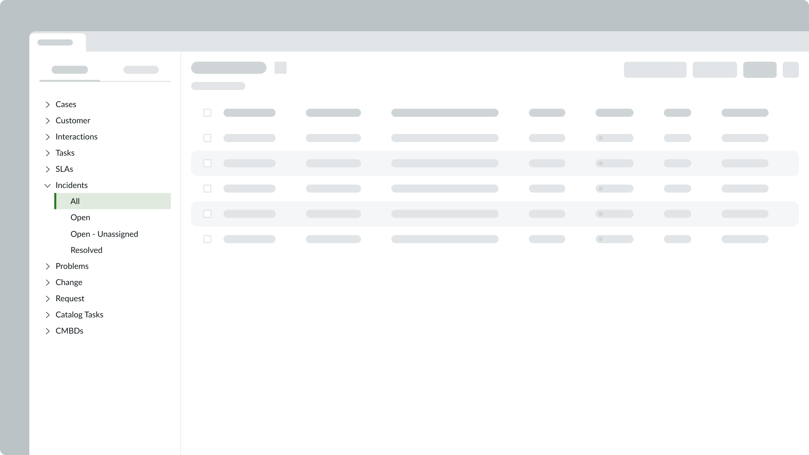content tree used to help the user navigate their inbox on the left sidebar