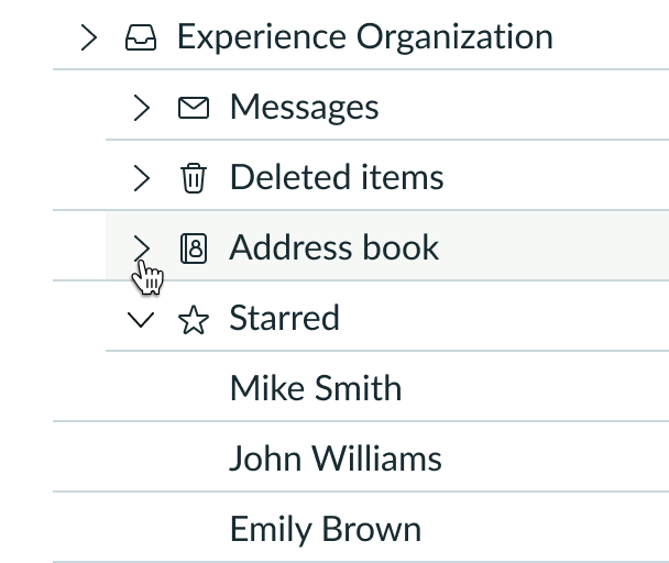 dragging ghost node to hover on top of collapsed parent node labeled Address Book
