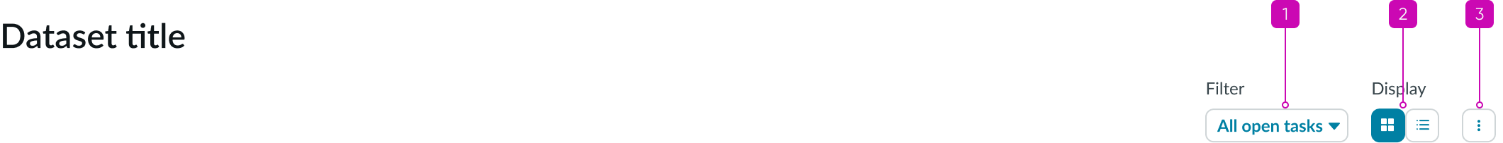 tab order of elements in the data set toolbar