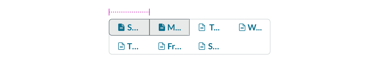 iconic button sizing medium