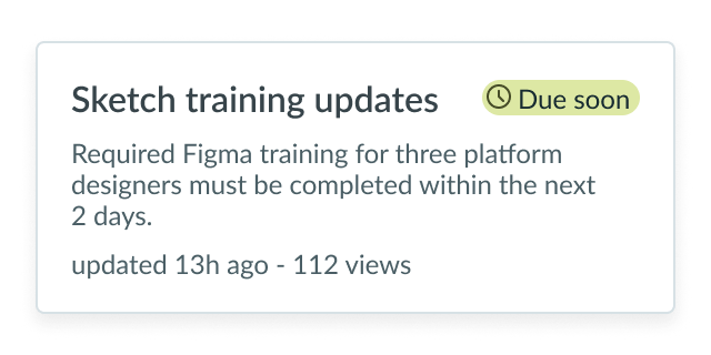 inappropriate category color to show urgency