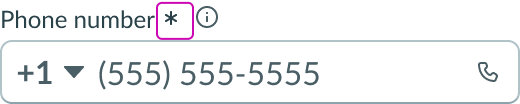 phone number and a phone icon button that the user can select to call that number