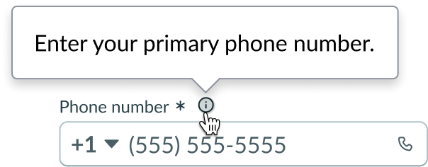 Field helper text example