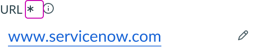 URL input field with a required indicator after the label