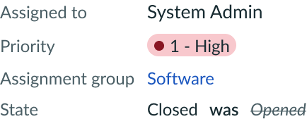 label value pair size small