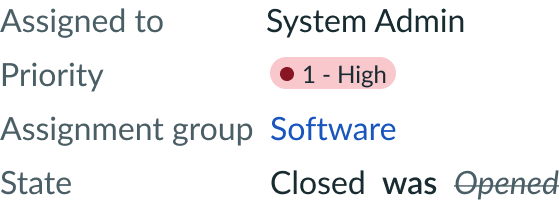 label value pair size medium