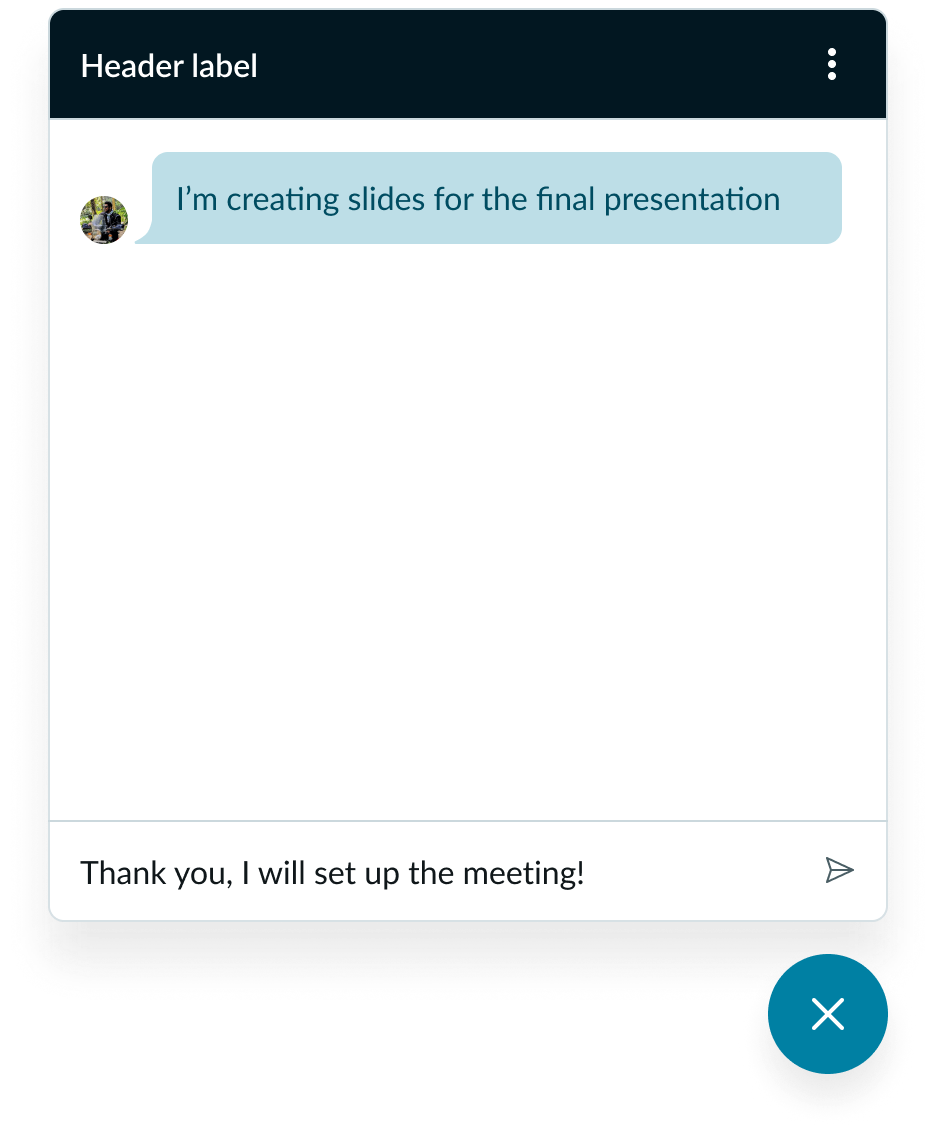modeless dialog with top and bottom work panels