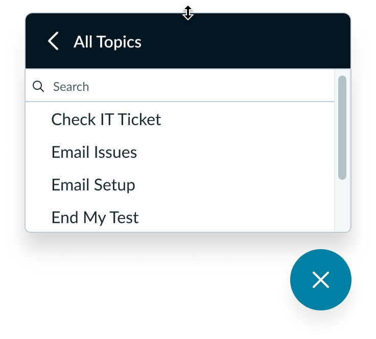 cursor above the modeless dialog to increase its
height