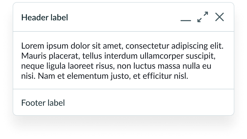 An example of the initial default color variant that shows a white background for all 3 panels