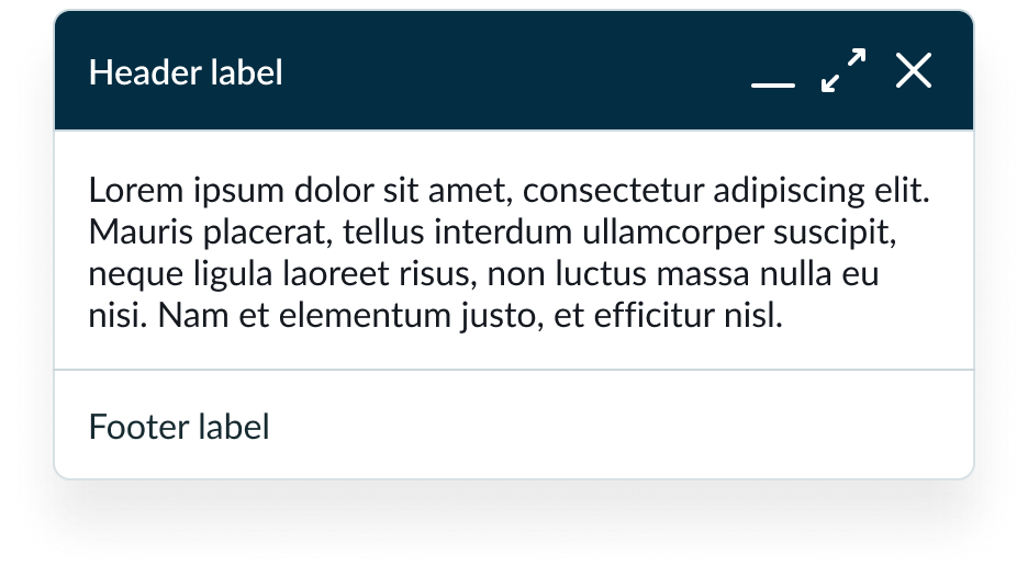 Example of secondary color variant with a lighter version of the dark header background