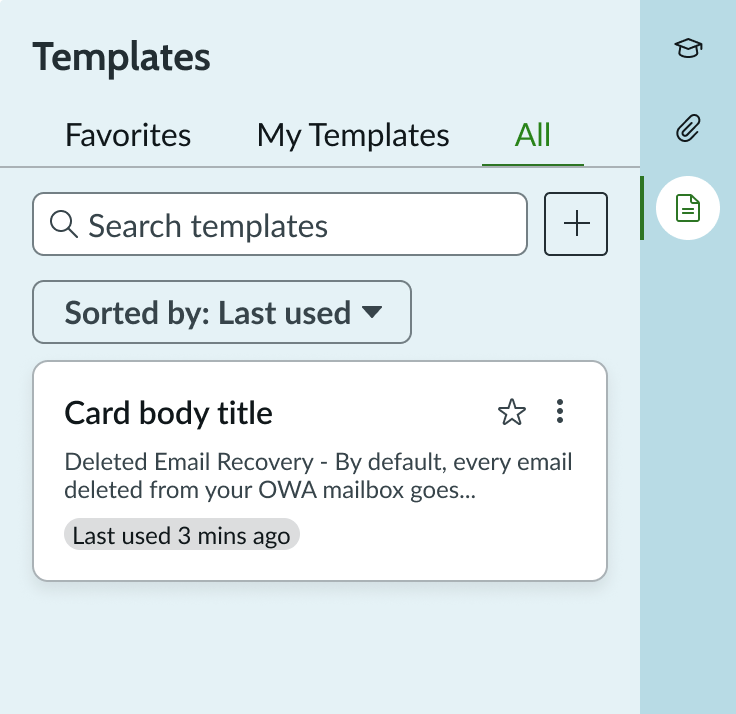 template tile hover state