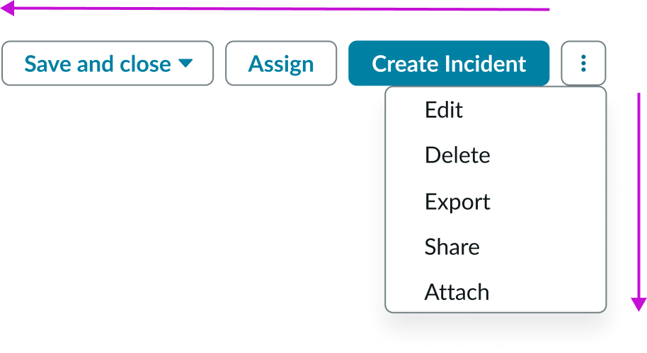 sort order of actions by importance