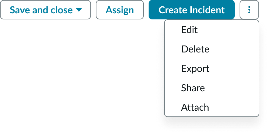 form menu contains less frequently used actions