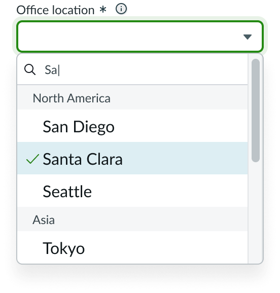 select section headers