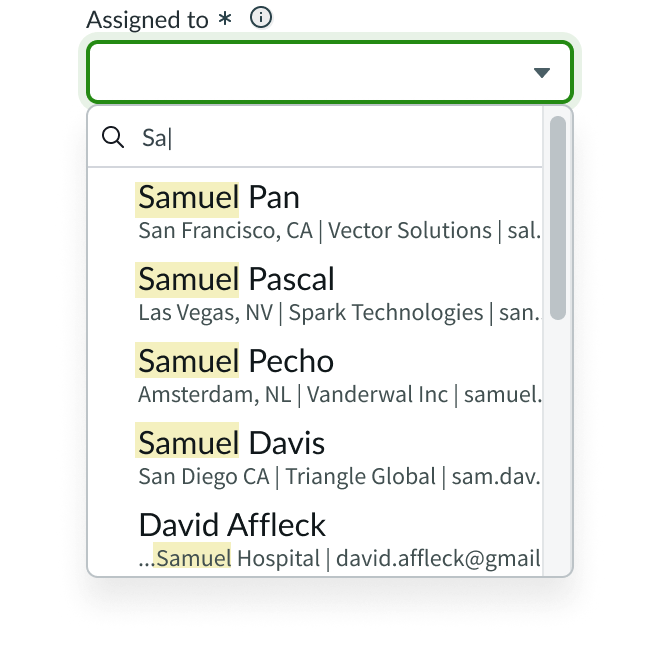 select is used when typeahead is more appropriate
