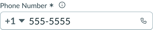 select in input field phone