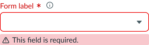 select error state