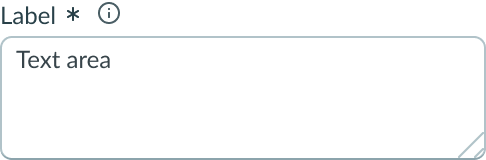 Shows the small textarea component for use with limited space