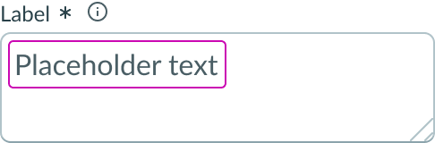 placeholder text for input hints