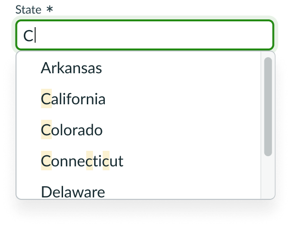typeahead managed search behavior