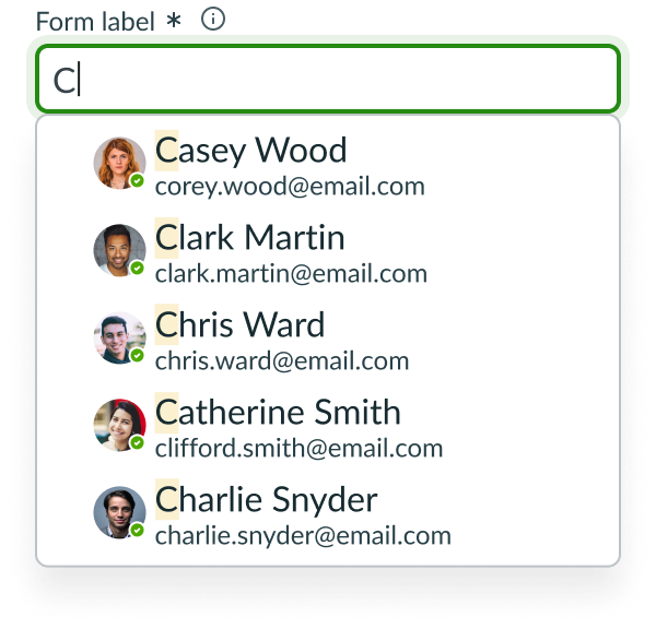 typeahead error state with error message