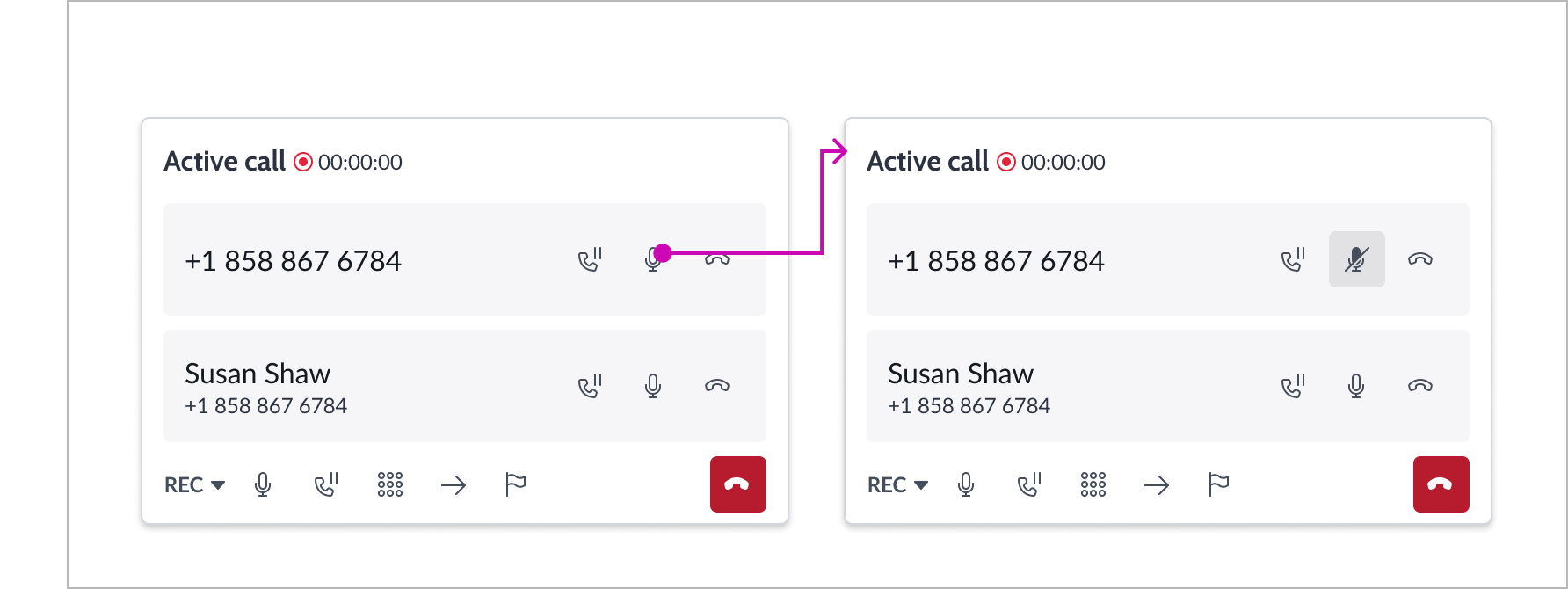 Agent mutes other caller
