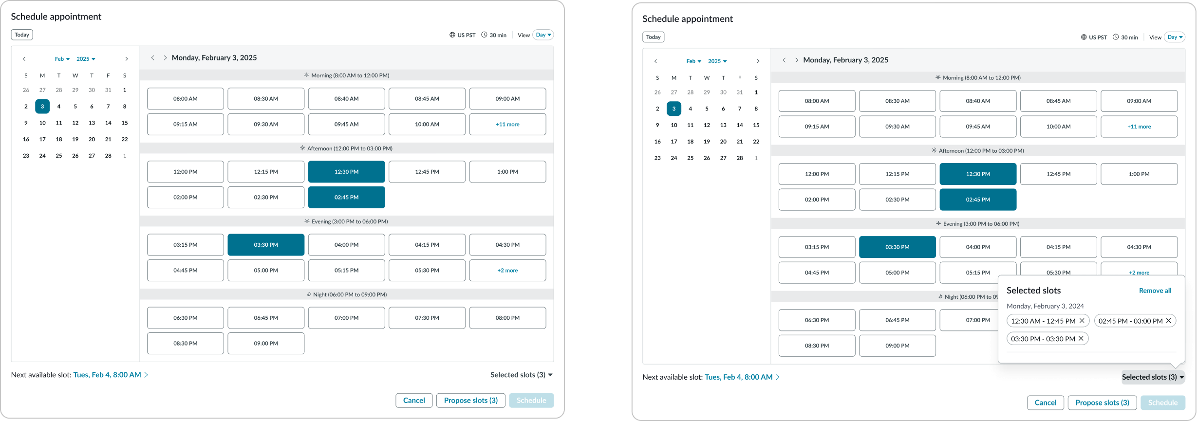 appointment calendar week