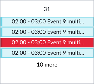 disclosure control showing number of hidden events