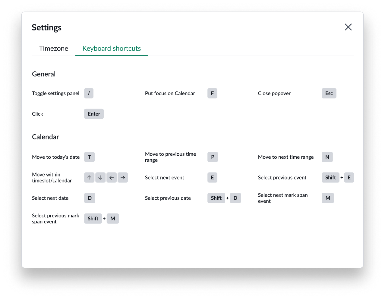 summary row on calendar timeline