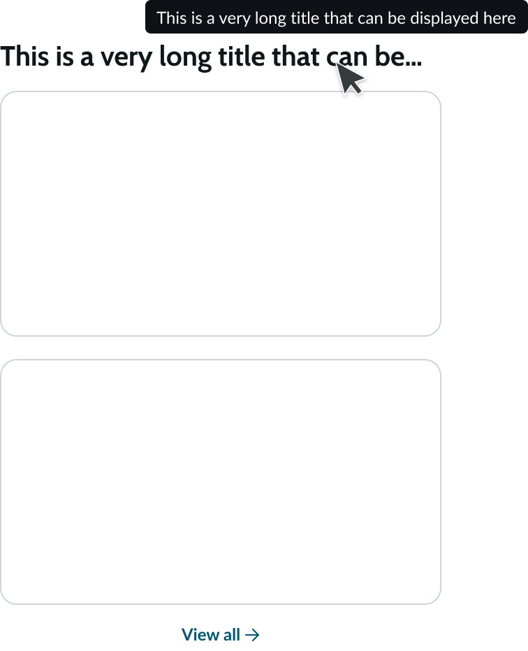 title in vertical data row truncating with a tooltip