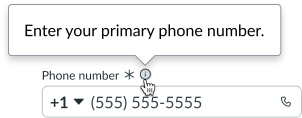 Field helper text example