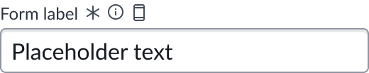 input field slot at the beginning of a form input field.