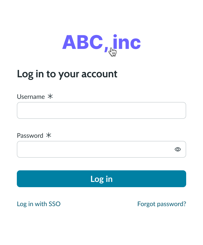 custom logo and button style in a login screen