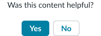 boolean feedback message with positive and negative action buttons