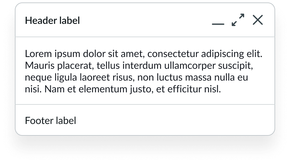 An example of the initial default color variant that shows a white background for all 3 panels