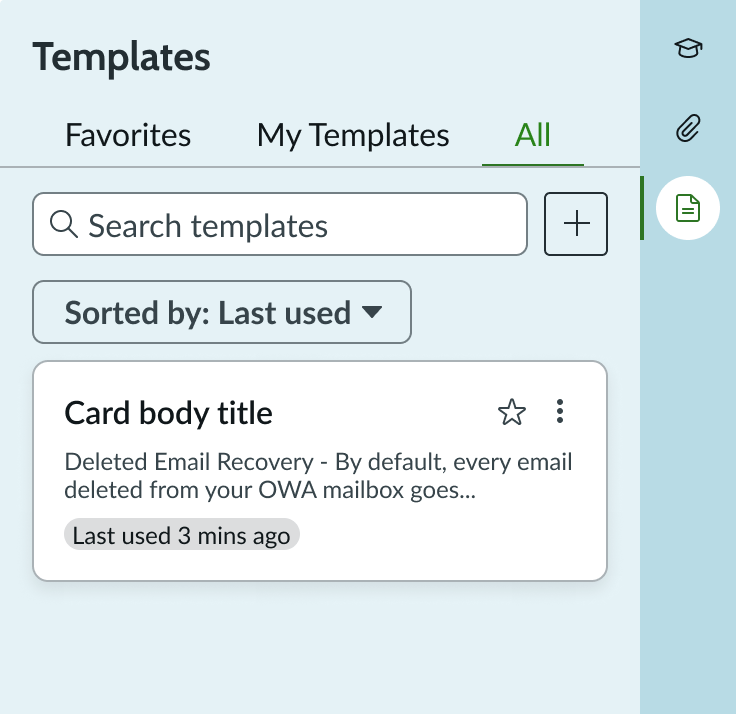 template tile hover state