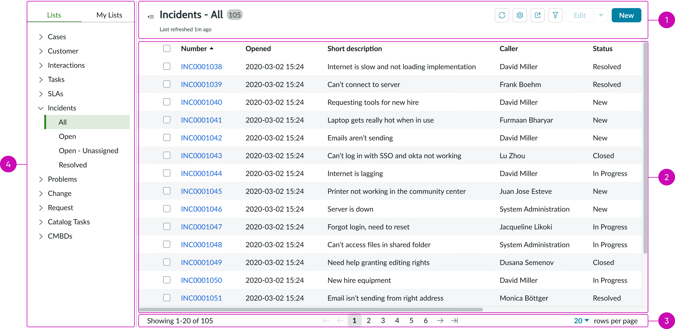 Anatomy of the list component