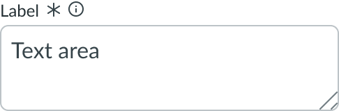 Shows the defaut medium size textarea component 
