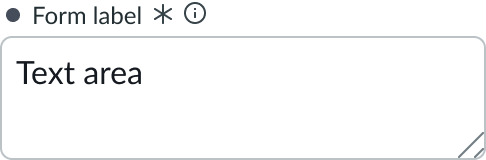 Shows the component with an unsaved field indicator.