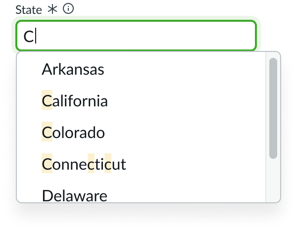 typeahead managed search behavior