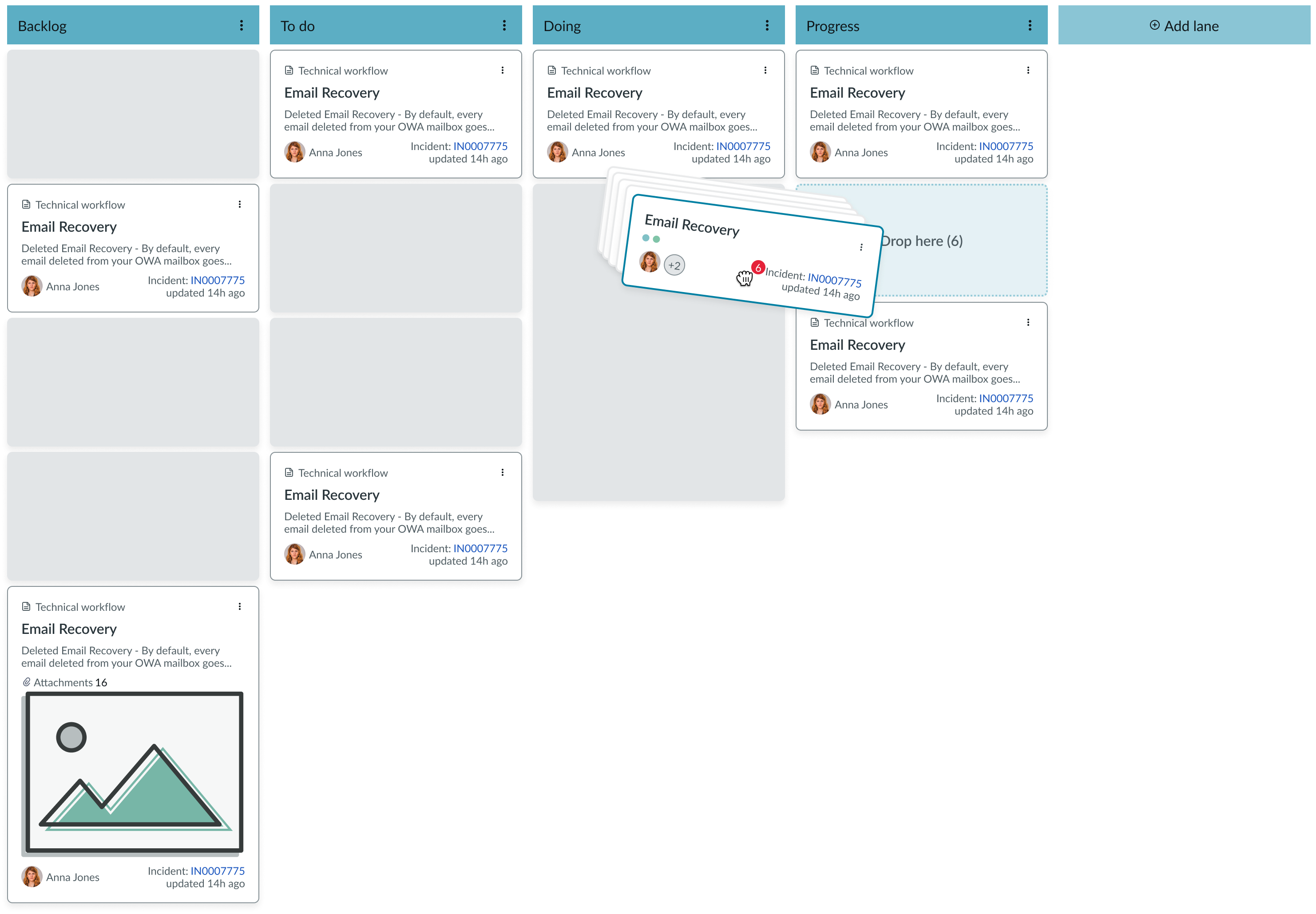 vertical lane with scroll bar