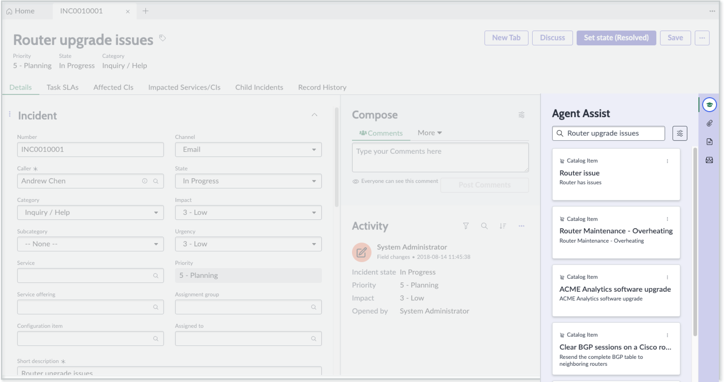 Shows the contextual sidebar component highlighted on the page