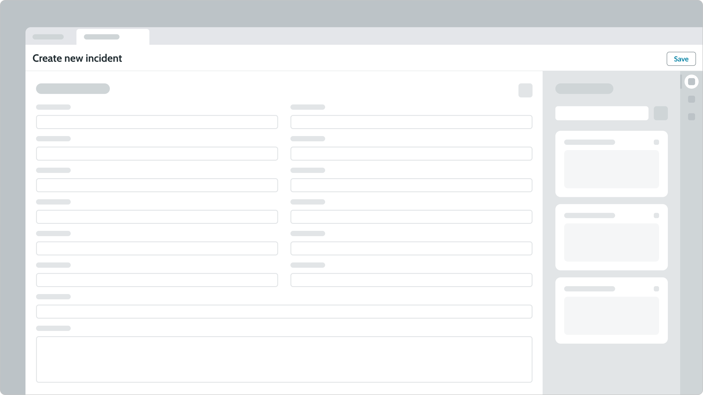 Shows the action of creating a new record from the declarative action in the list header