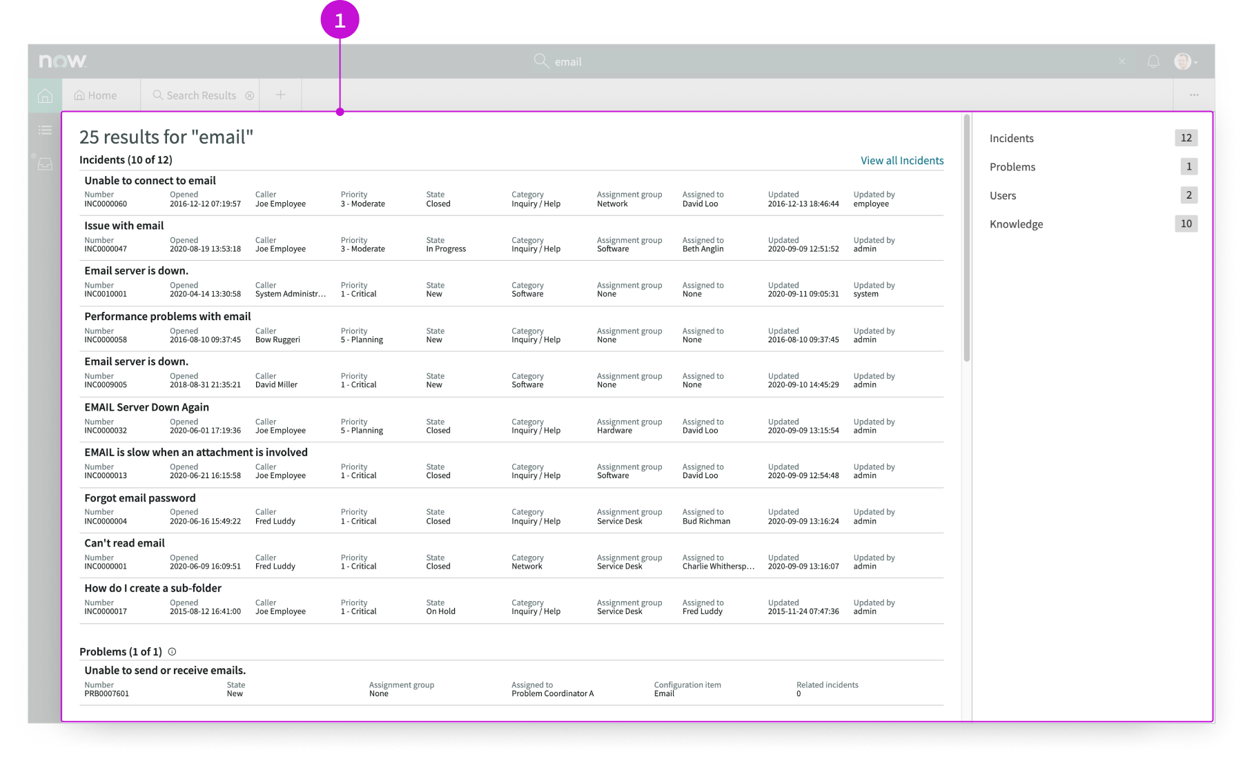 Anatomy of the search results page template